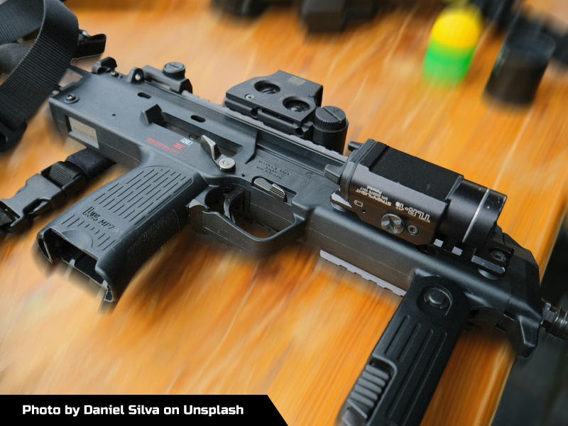 Photo of an HK MP7 on a table